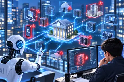 Auditing & Compliance cybersecurity service illustration