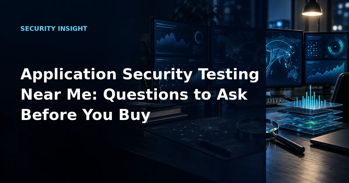 Application Security Testing Near Me: Questions to Ask Before You Buy
