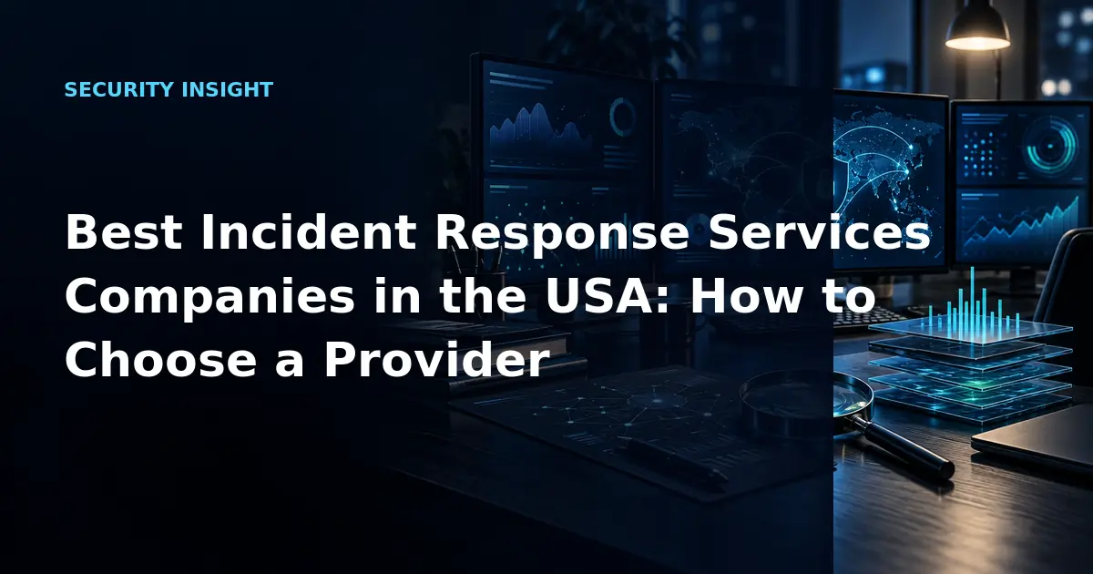 Best Incident Response Services Companies in the USA: How to Choose a Provider