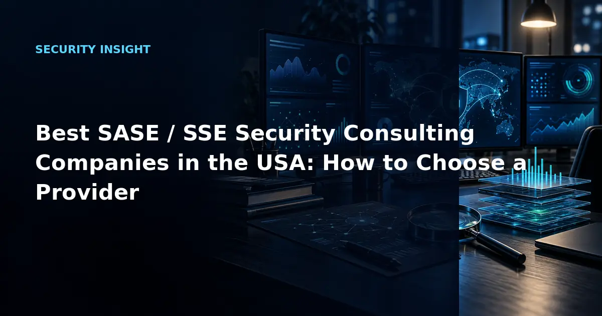 Best SASE / SSE Security Consulting Companies in the USA: How to Choose a Provider