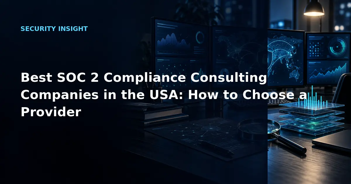 Best SOC 2 Compliance Consulting Companies in the USA: How to Choose a Provider