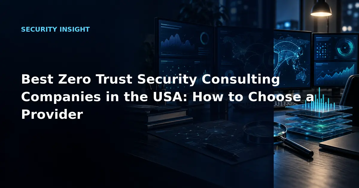 Best Zero Trust Security Consulting Companies in the USA: How to Choose a Provider