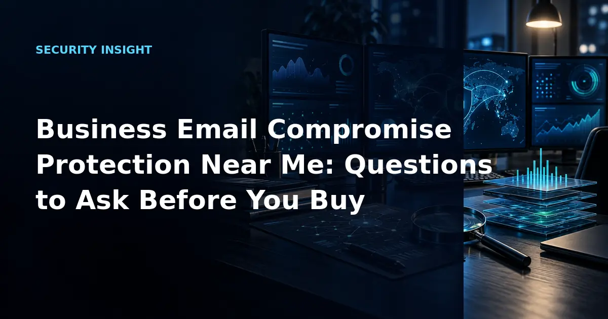 Business Email Compromise Protection Near Me: Questions to Ask Before You Buy