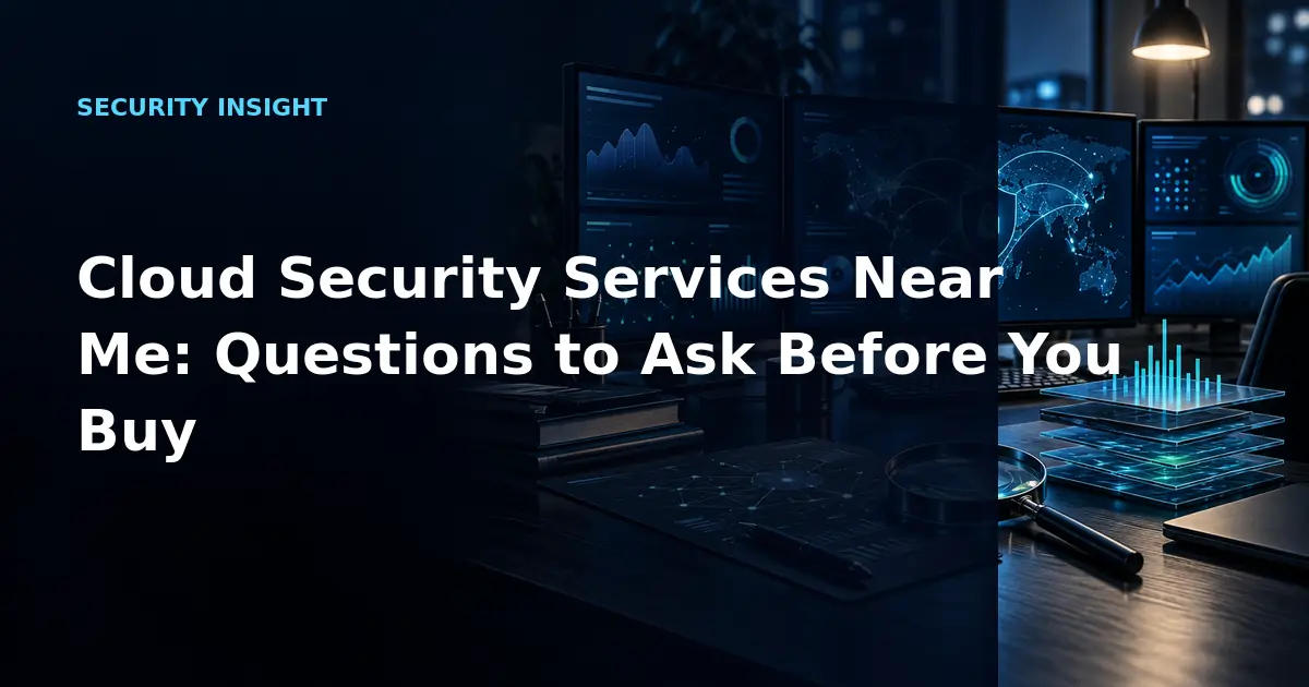 Cloud Security Services Near Me: Questions to Ask Before You Buy