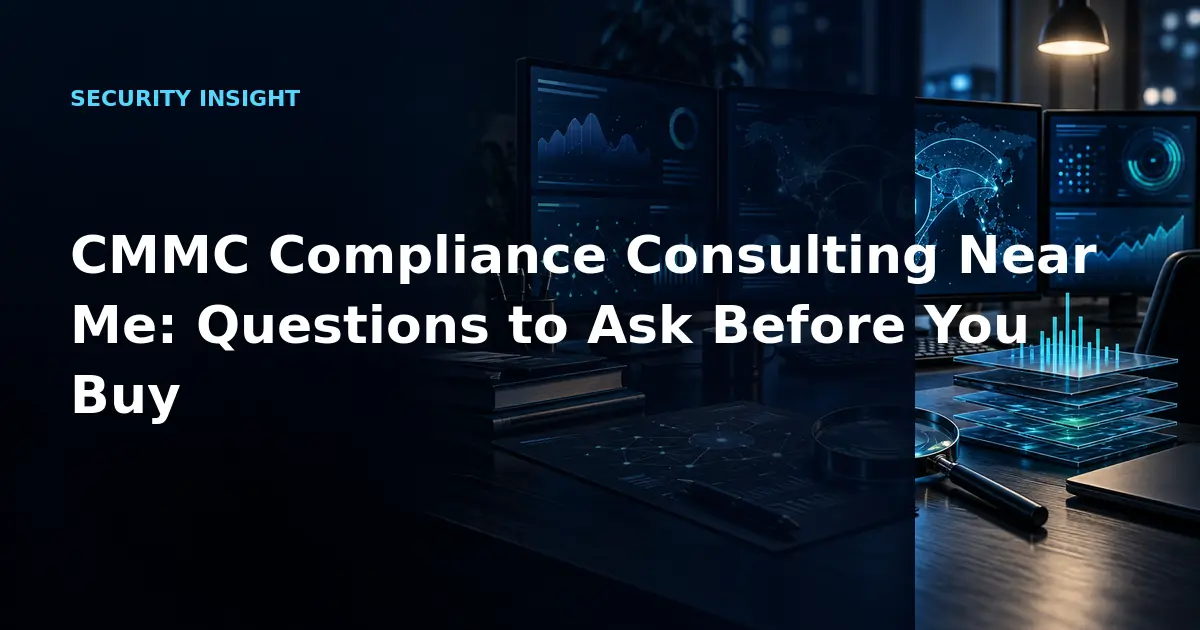 CMMC Compliance Consulting Near Me: Questions to Ask Before You Buy