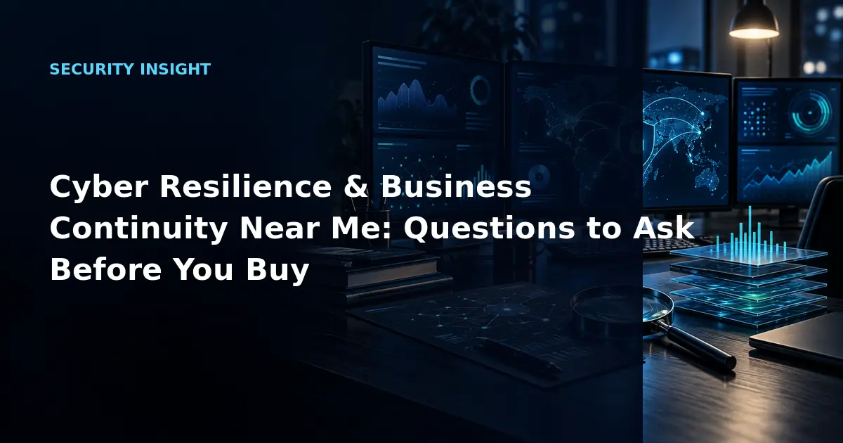 Cyber Resilience & Business Continuity Near Me: Questions to Ask Before You Buy