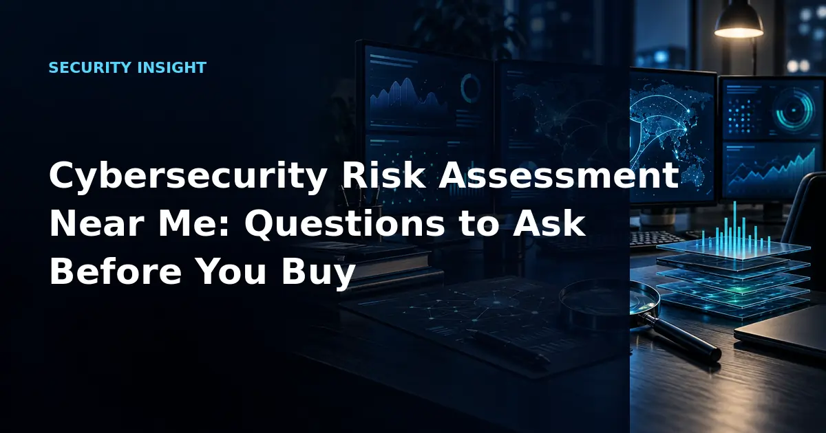 Cybersecurity Risk Assessment Near Me: Questions to Ask Before You Buy