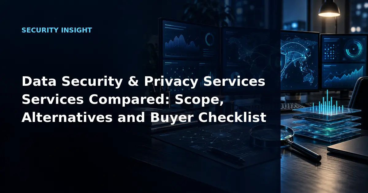 Data Security & Privacy Services Services Compared: Scope, Alternatives and Buyer
            Checklist