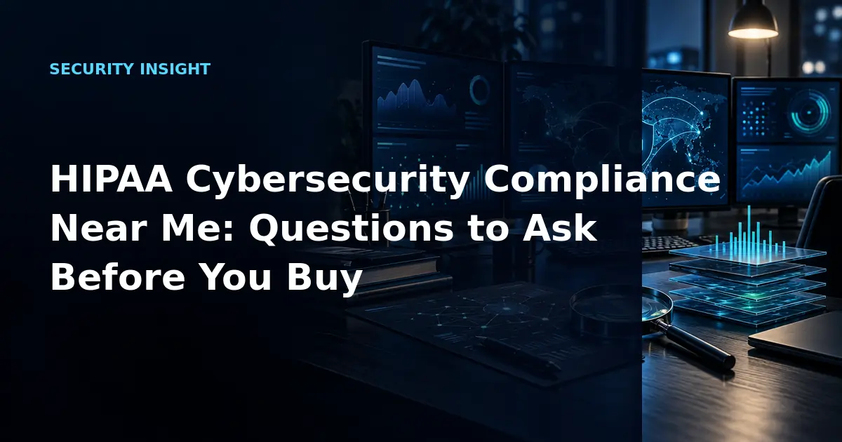 HIPAA Cybersecurity Compliance Near Me: Questions to Ask Before You Buy