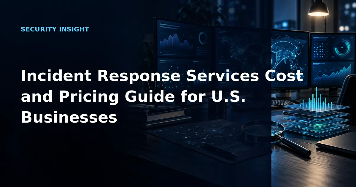 Incident Response Services Cost and Pricing Guide for U.S. Businesses