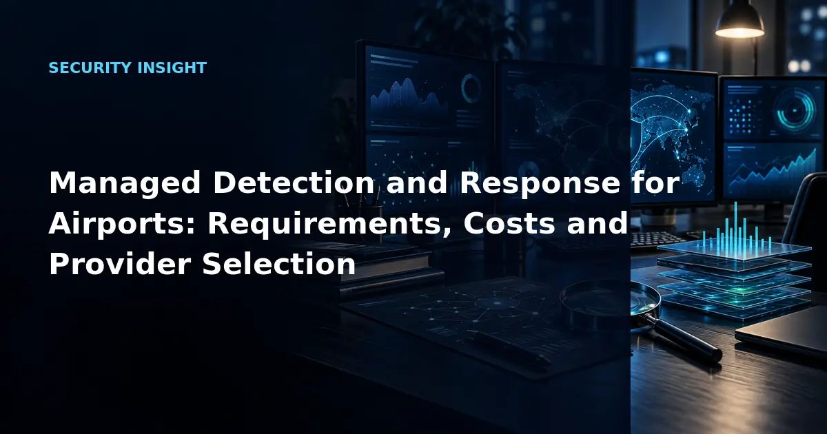 Managed Detection and Response for Airports: Requirements, Costs and Provider Selection