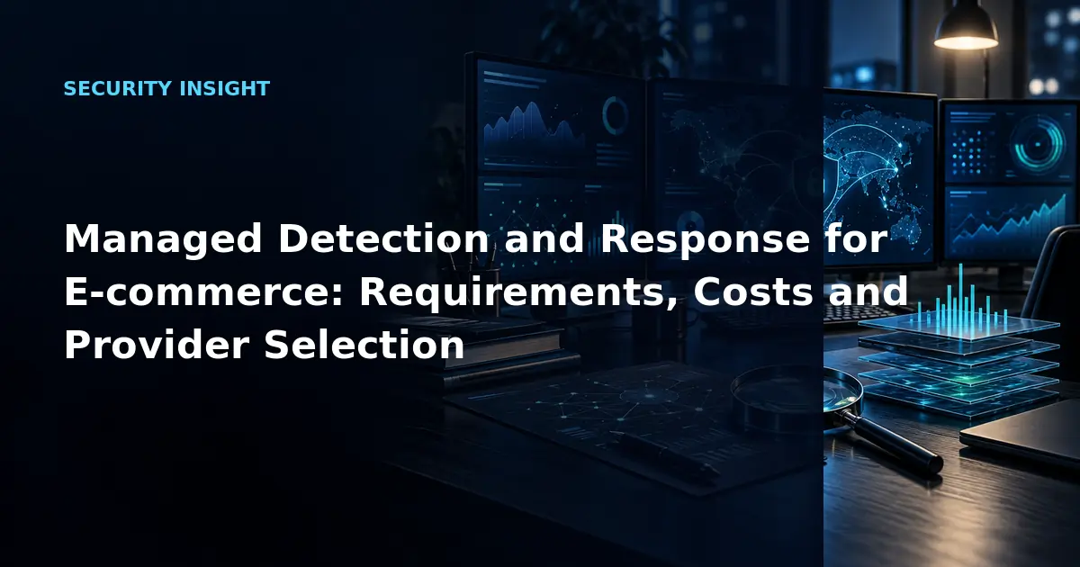 Managed Detection and Response for E-commerce: Requirements, Costs and Provider
            Selection