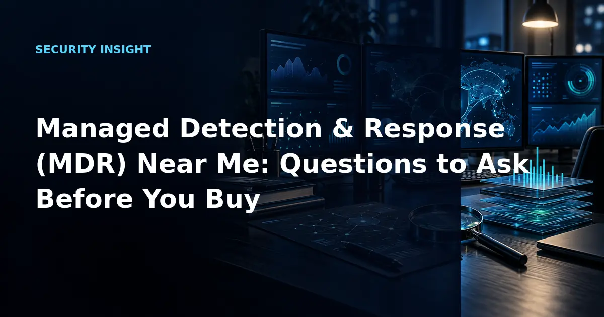 Managed Detection & Response (MDR) Near Me: Questions to Ask Before You Buy