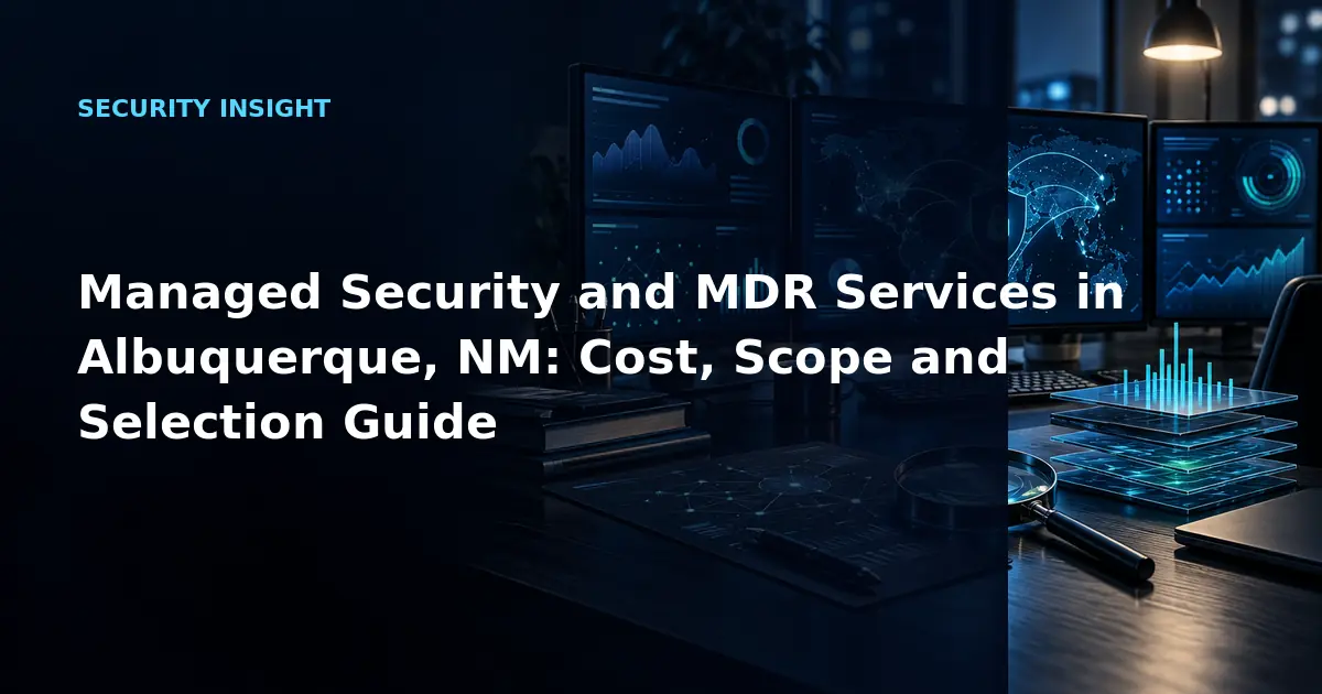 Managed Security and MDR Services in Albuquerque, NM: Cost, Scope and Selection Guide