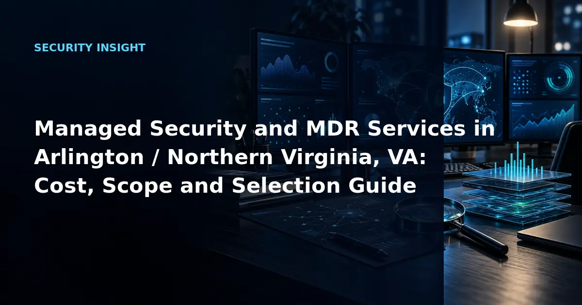 Managed Security and MDR Services in Arlington / Northern Virginia, VA: Cost, Scope and
            Selection Guide