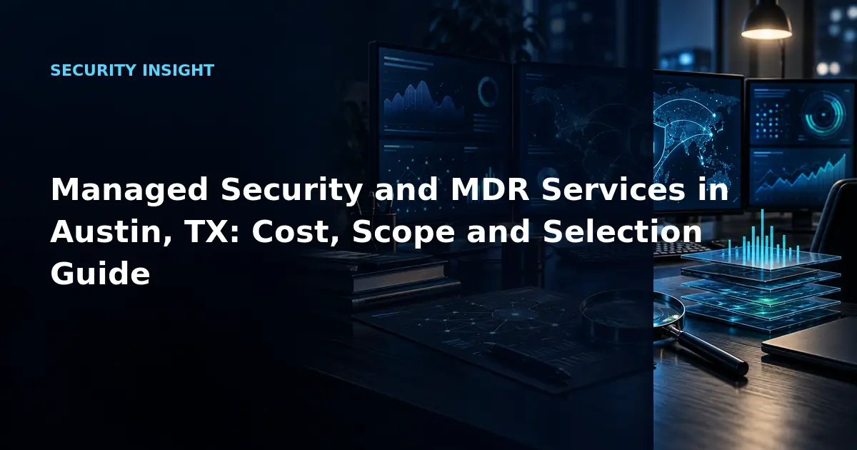 Managed Security and MDR Services in Austin, TX: Cost, Scope and Selection Guide