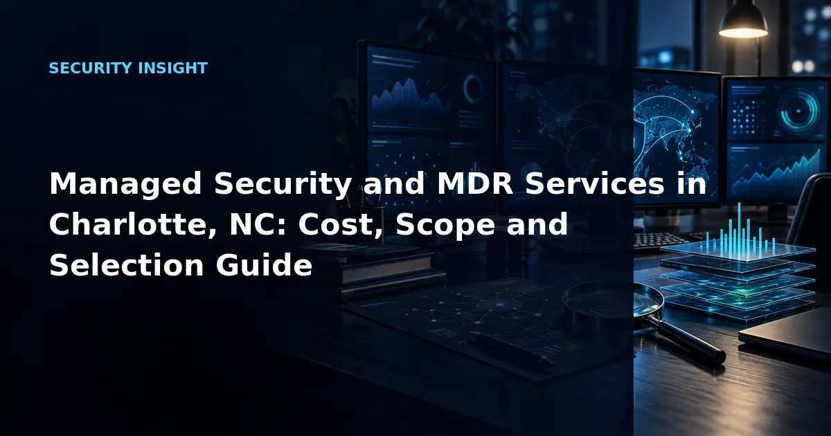 Managed Security and MDR Services in Charlotte, NC: Cost, Scope and Selection Guide