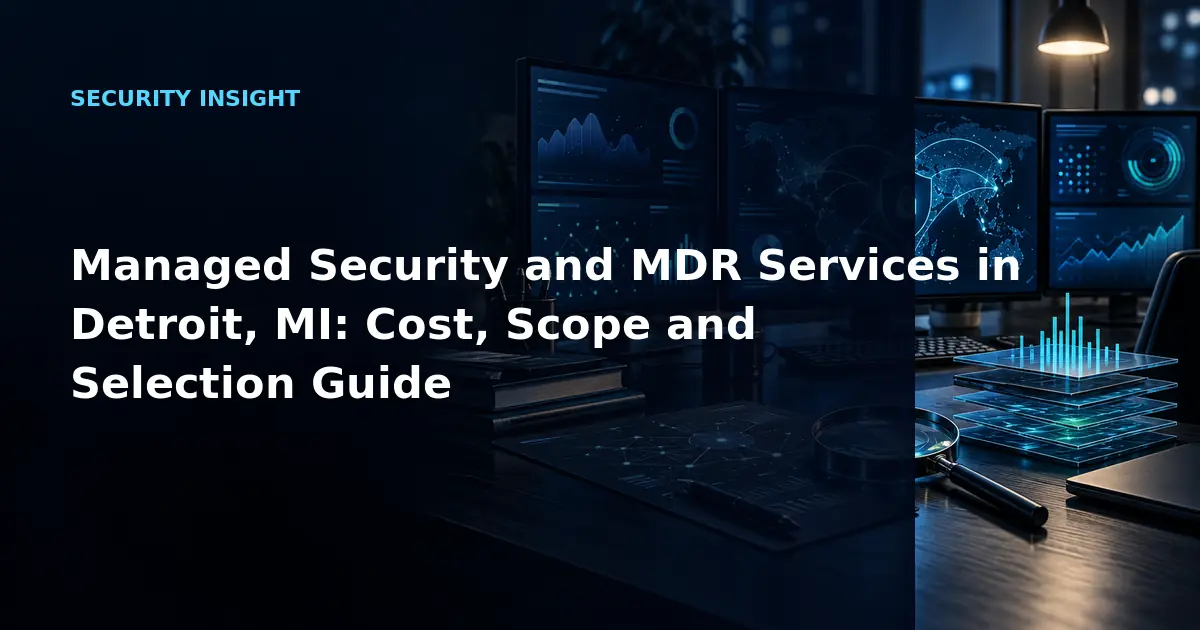 Managed Security and MDR Services in Detroit, MI: Cost, Scope and Selection Guide