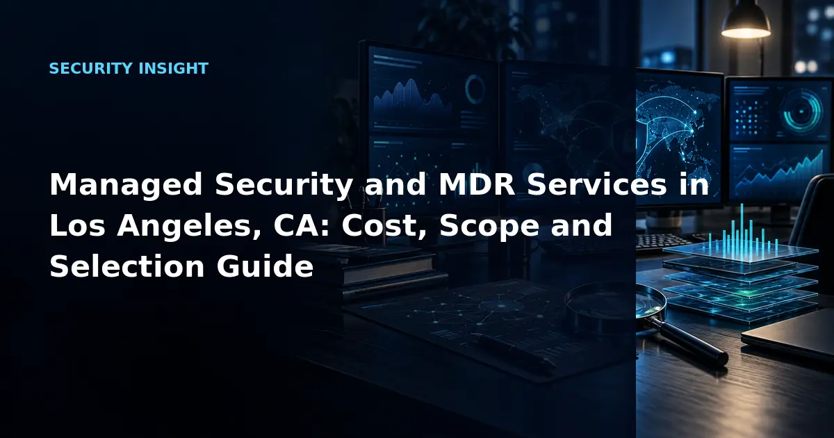 Managed Security and MDR Services in Los Angeles, CA: Cost, Scope and Selection Guide