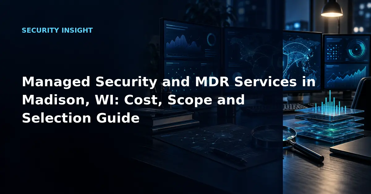 Managed Security and MDR Services in Madison, WI: Cost, Scope and Selection Guide