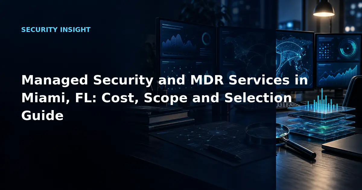 Managed Security and MDR Services in Miami, FL: Cost, Scope and Selection Guide