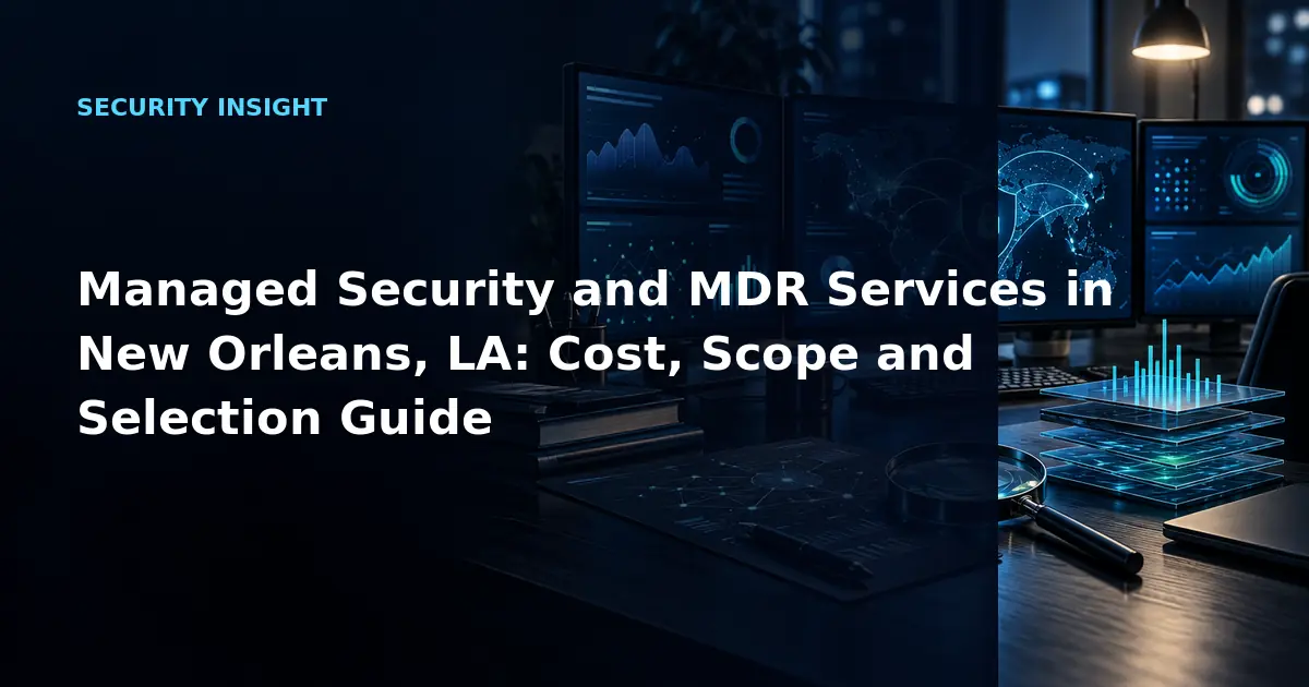 Managed Security and MDR Services in New Orleans, LA: Cost, Scope and Selection Guide