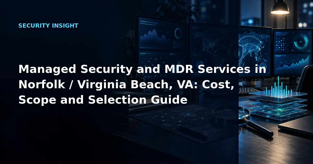 Managed Security and MDR Services in Norfolk / Virginia Beach, VA: Cost, Scope and
            Selection Guide