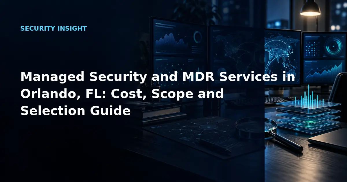 Managed Security and MDR Services in Orlando, FL: Cost, Scope and Selection Guide