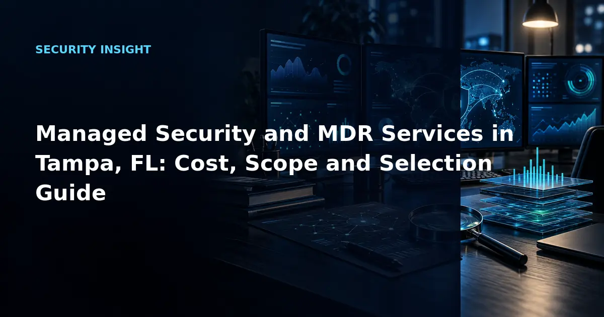 Managed Security and MDR Services in Tampa, FL: Cost, Scope and Selection Guide