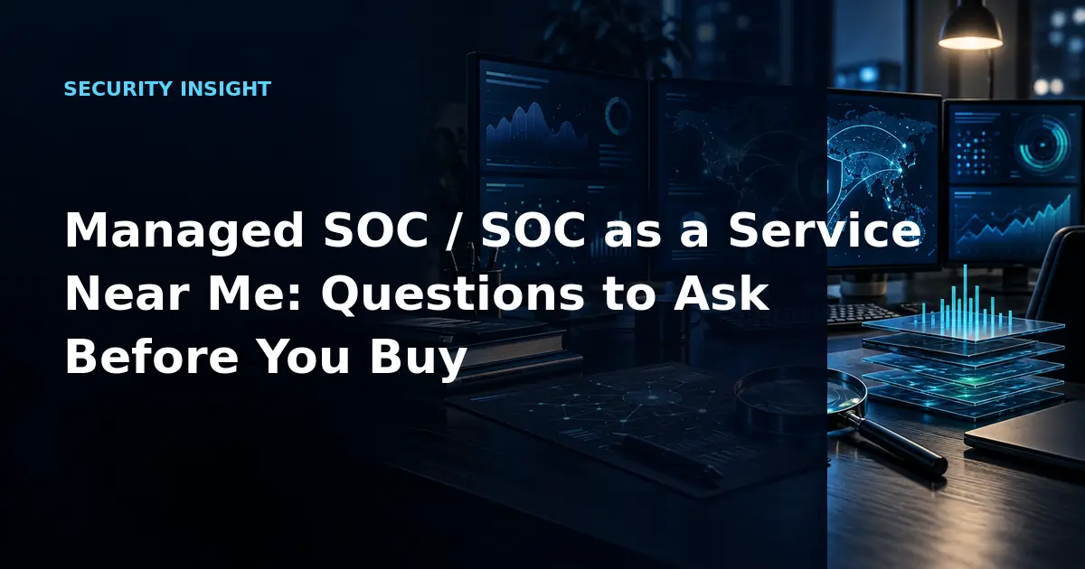 Managed SOC / SOC as a Service Near Me: Questions to Ask Before You Buy