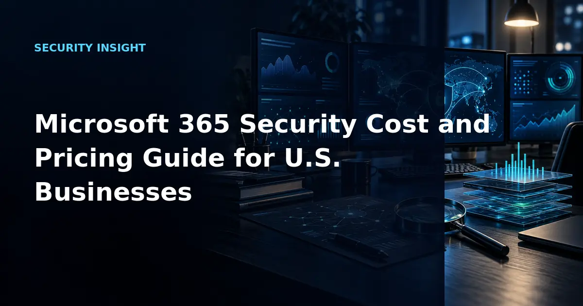 Microsoft 365 Security Cost and Pricing Guide for U.S. Businesses