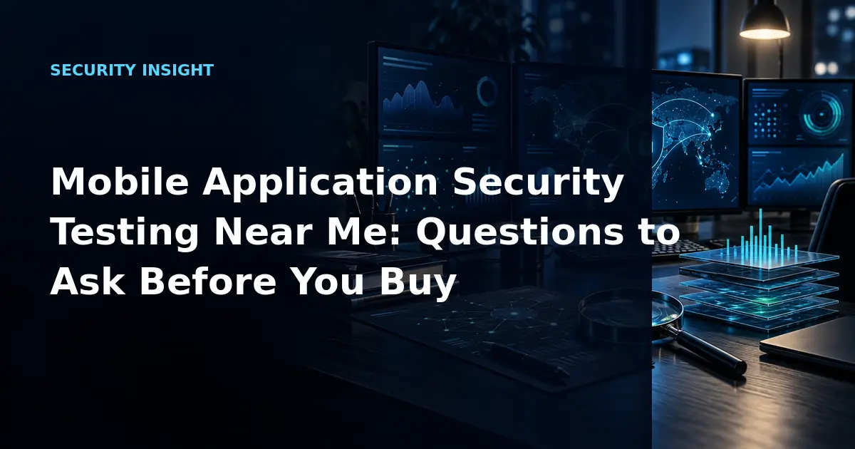 Mobile Application Security Testing Near Me: Questions to Ask Before You Buy