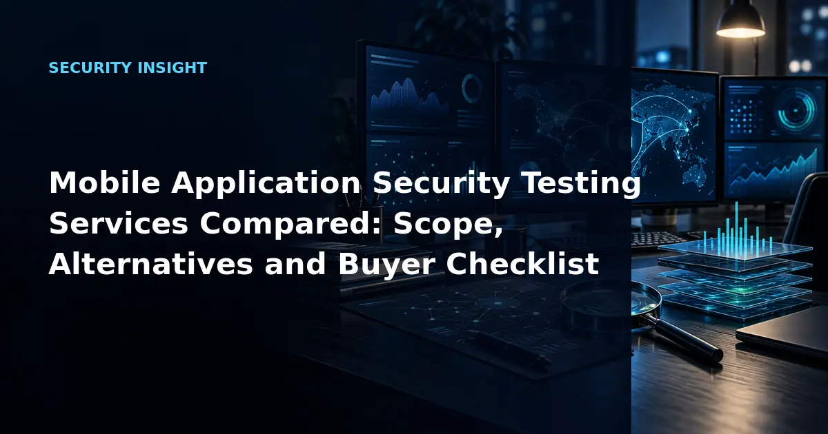 Mobile Application Security Testing Services Compared: Scope, Alternatives and Buyer
            Checklist