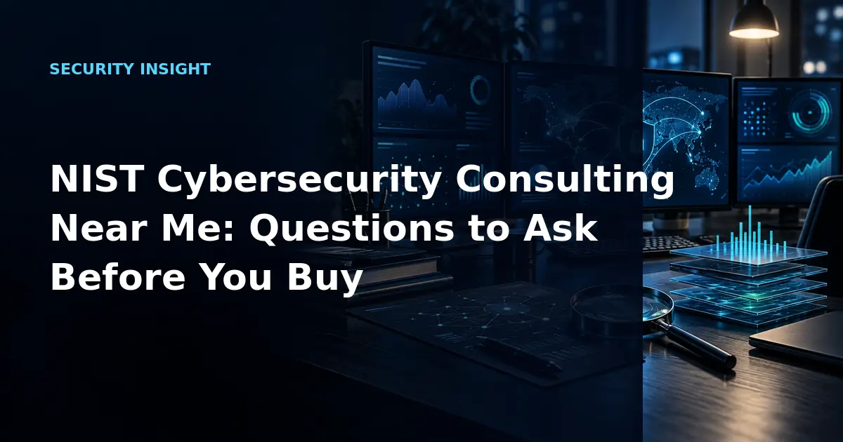 NIST Cybersecurity Consulting Near Me: Questions to Ask Before You Buy