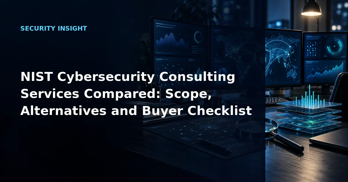NIST Cybersecurity Consulting Services Compared: Scope, Alternatives and Buyer Checklist