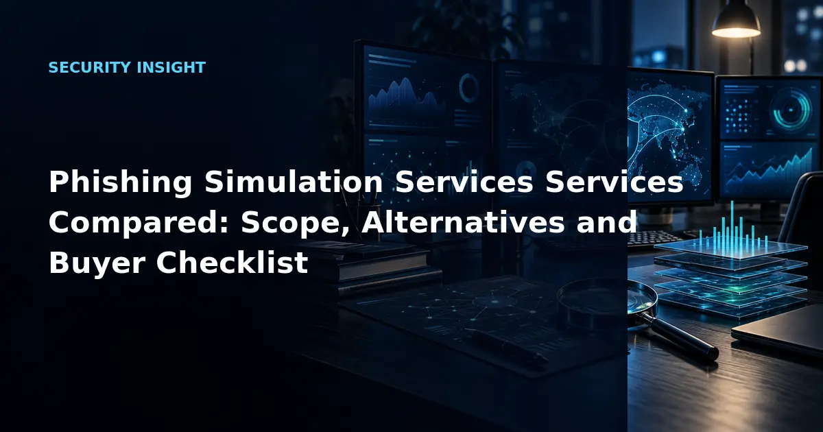 Phishing Simulation Services Services Compared: Scope, Alternatives and Buyer Checklist