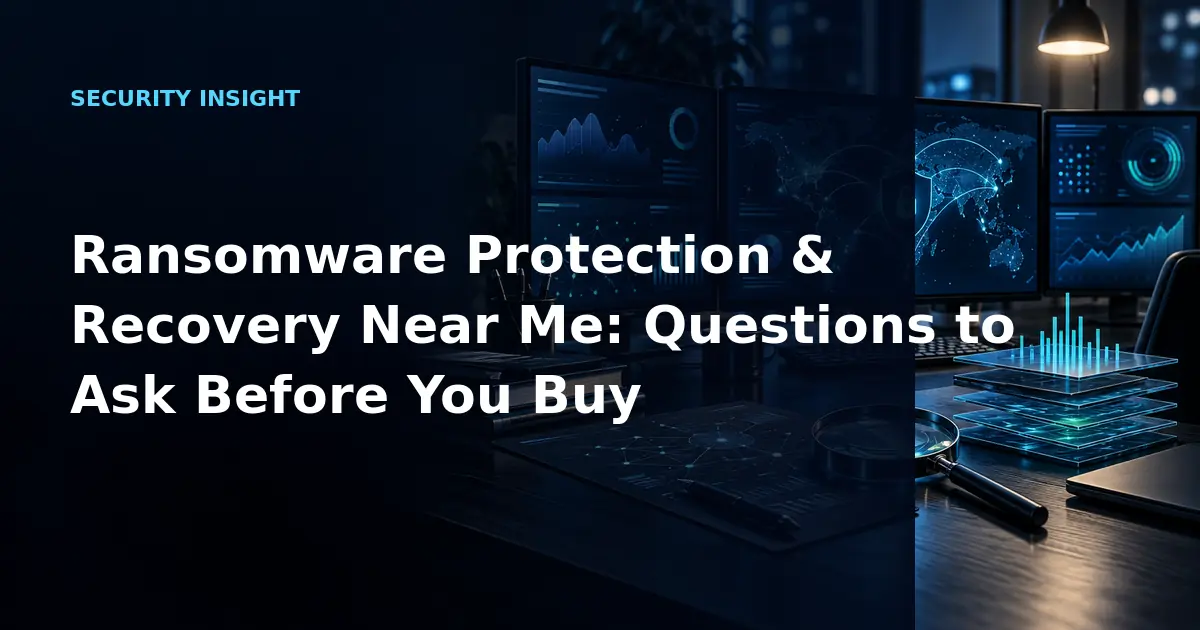 Ransomware Protection & Recovery Near Me: Questions to Ask Before You Buy