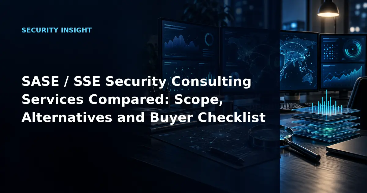 SASE / SSE Security Consulting Services Compared: Scope, Alternatives and Buyer
            Checklist