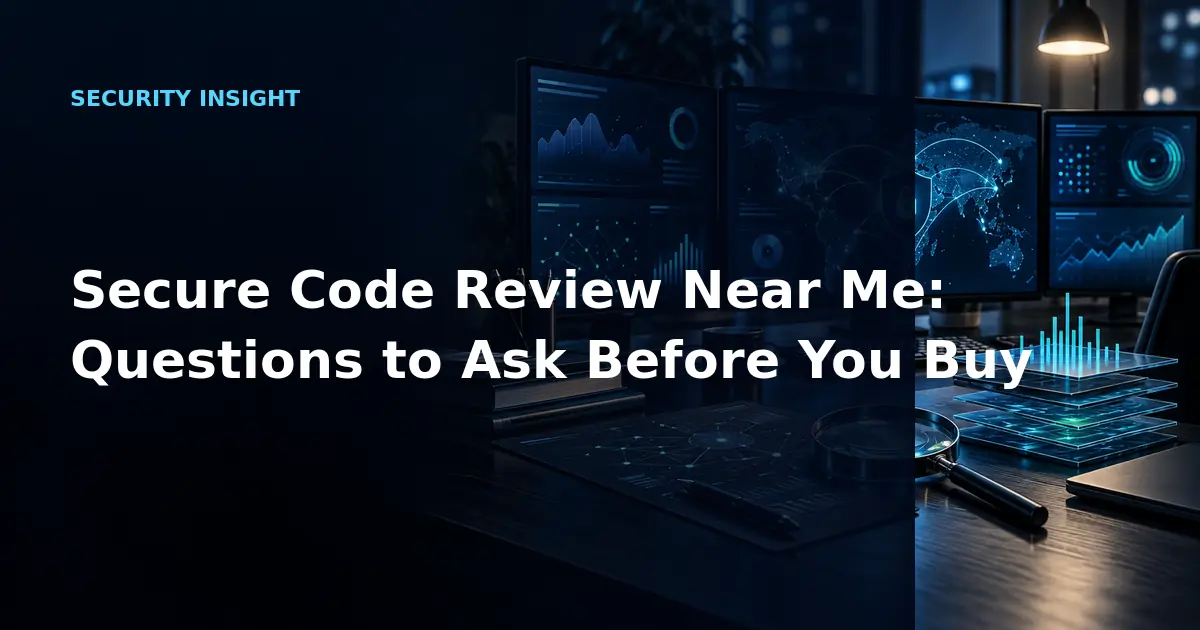 Secure Code Review Near Me: Questions to Ask Before You Buy