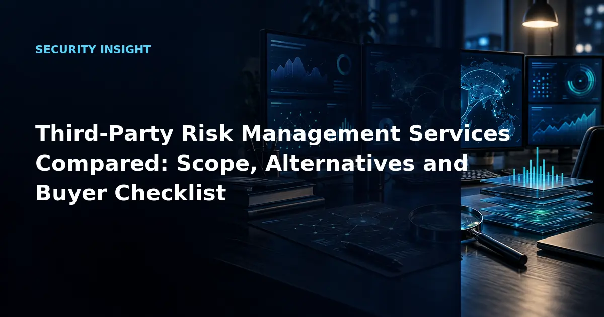 Third-Party Risk Management Services Compared: Scope, Alternatives and Buyer Checklist