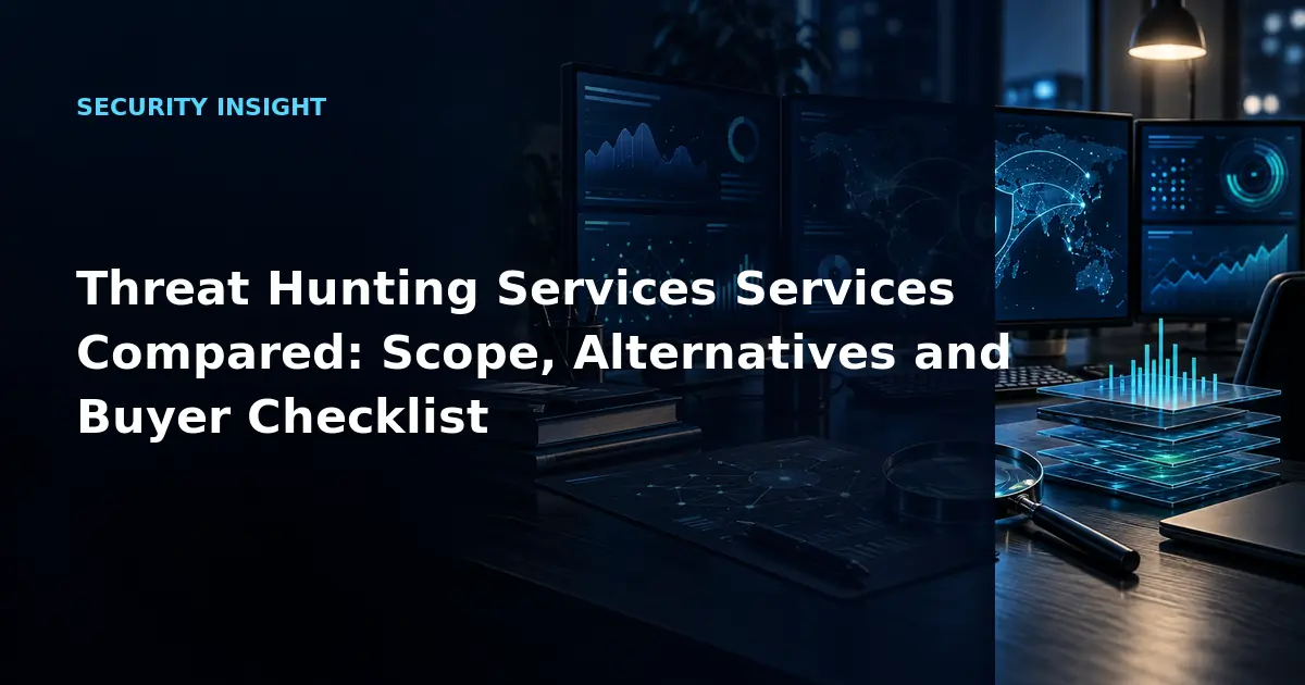 Threat Hunting Services Services Compared: Scope, Alternatives and Buyer Checklist