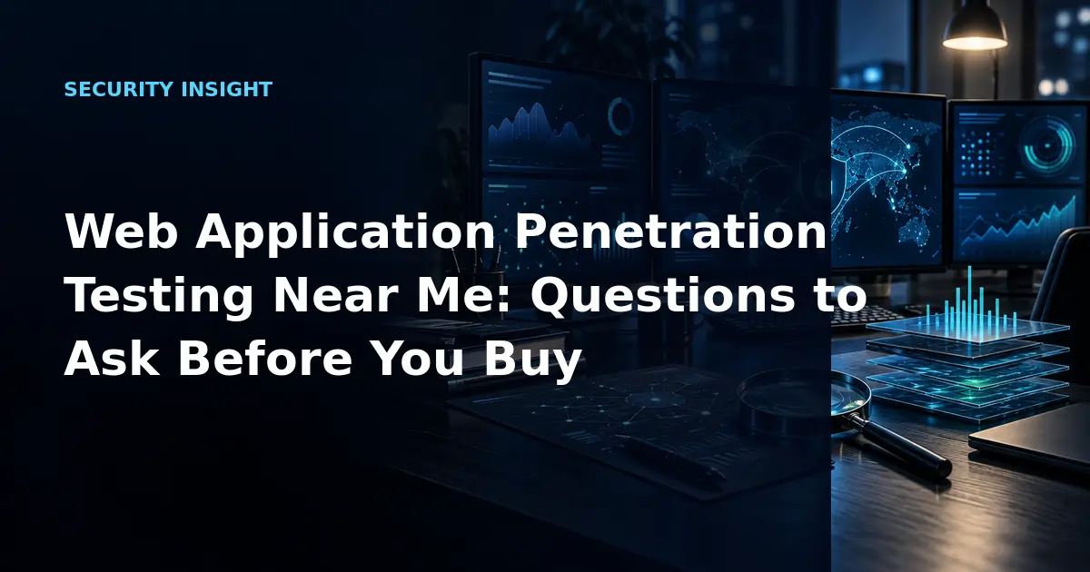 Web Application Penetration Testing Near Me: Questions to Ask Before You Buy