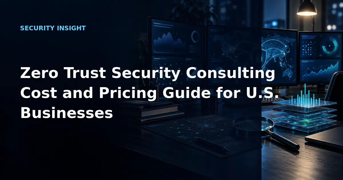 Zero Trust Security Consulting Cost and Pricing Guide for U.S. Businesses